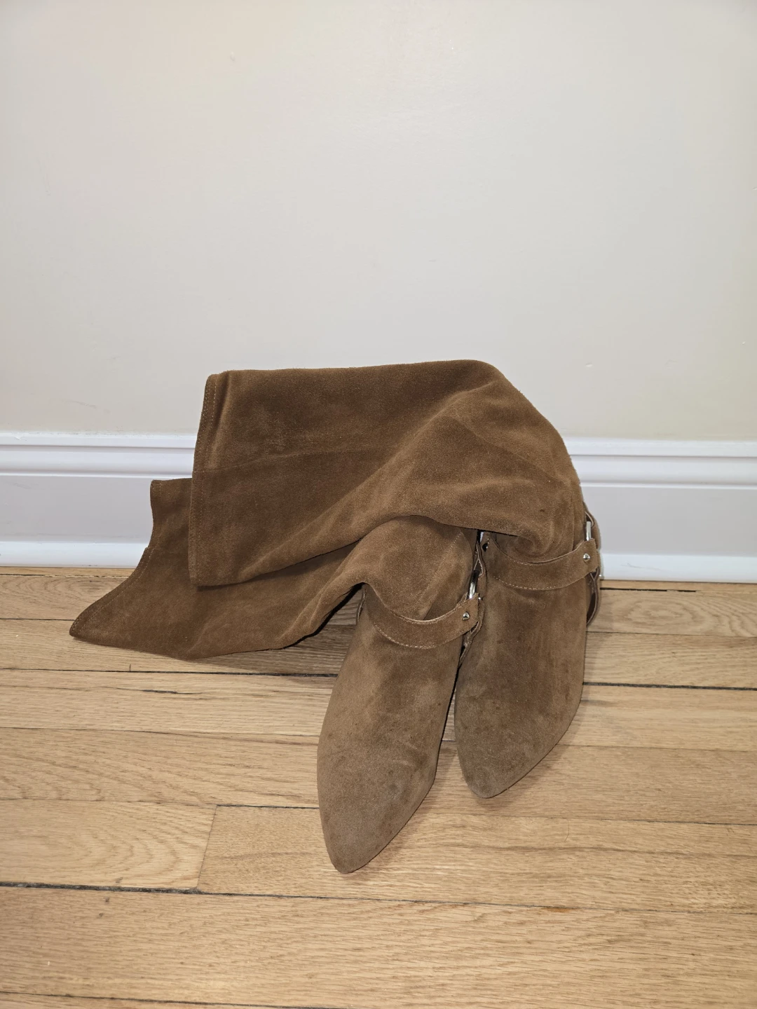 Brown Suede Knee-High Boots - photo 3