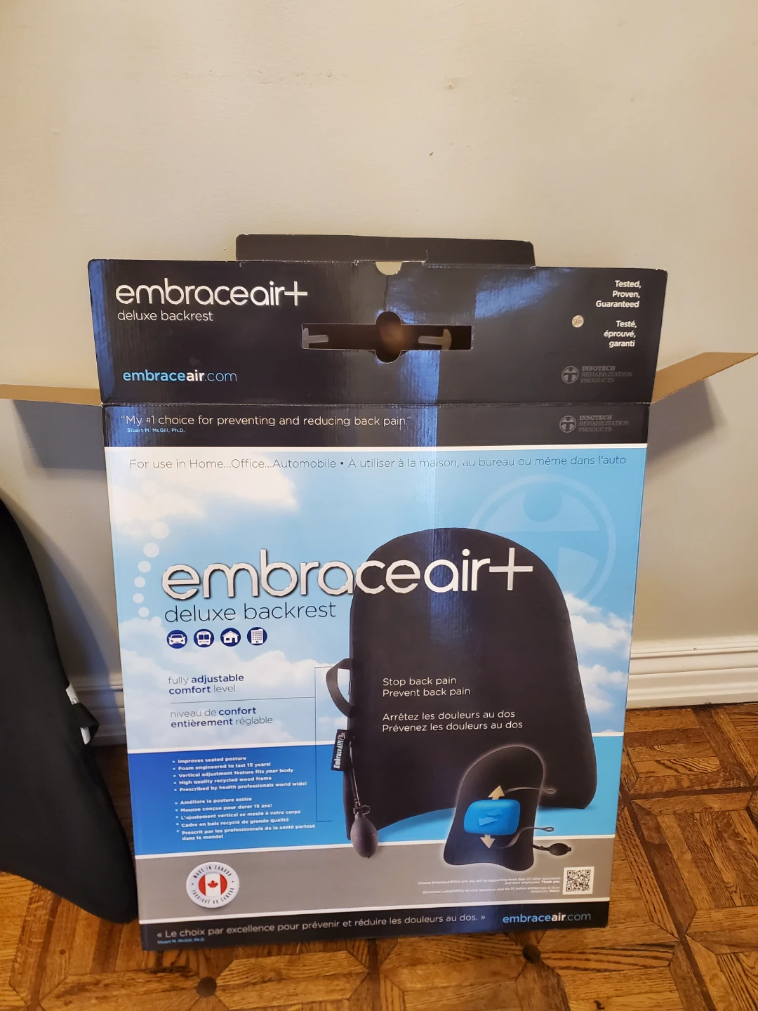 EmbraceAir+ Deluxe Backrest Lumbar Support Pillow