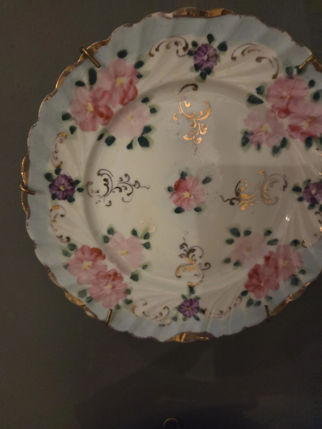 Decorative Floral Plates Set (2)