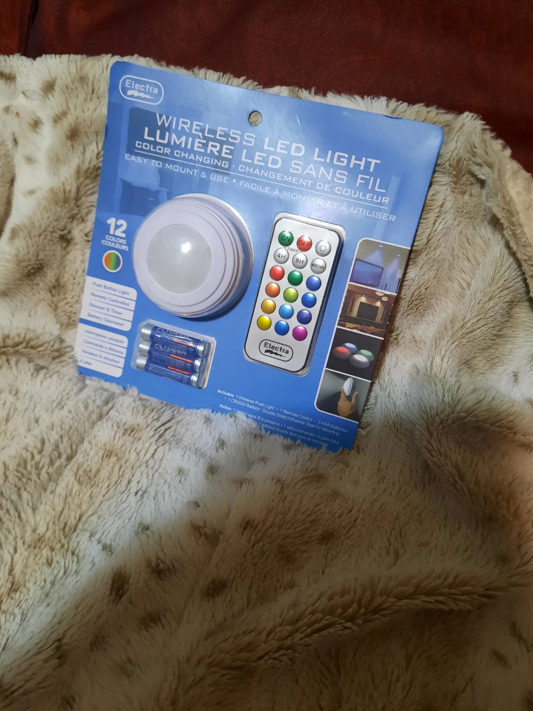 Electra Wireless LED Push Button Light with Remote - photo 2