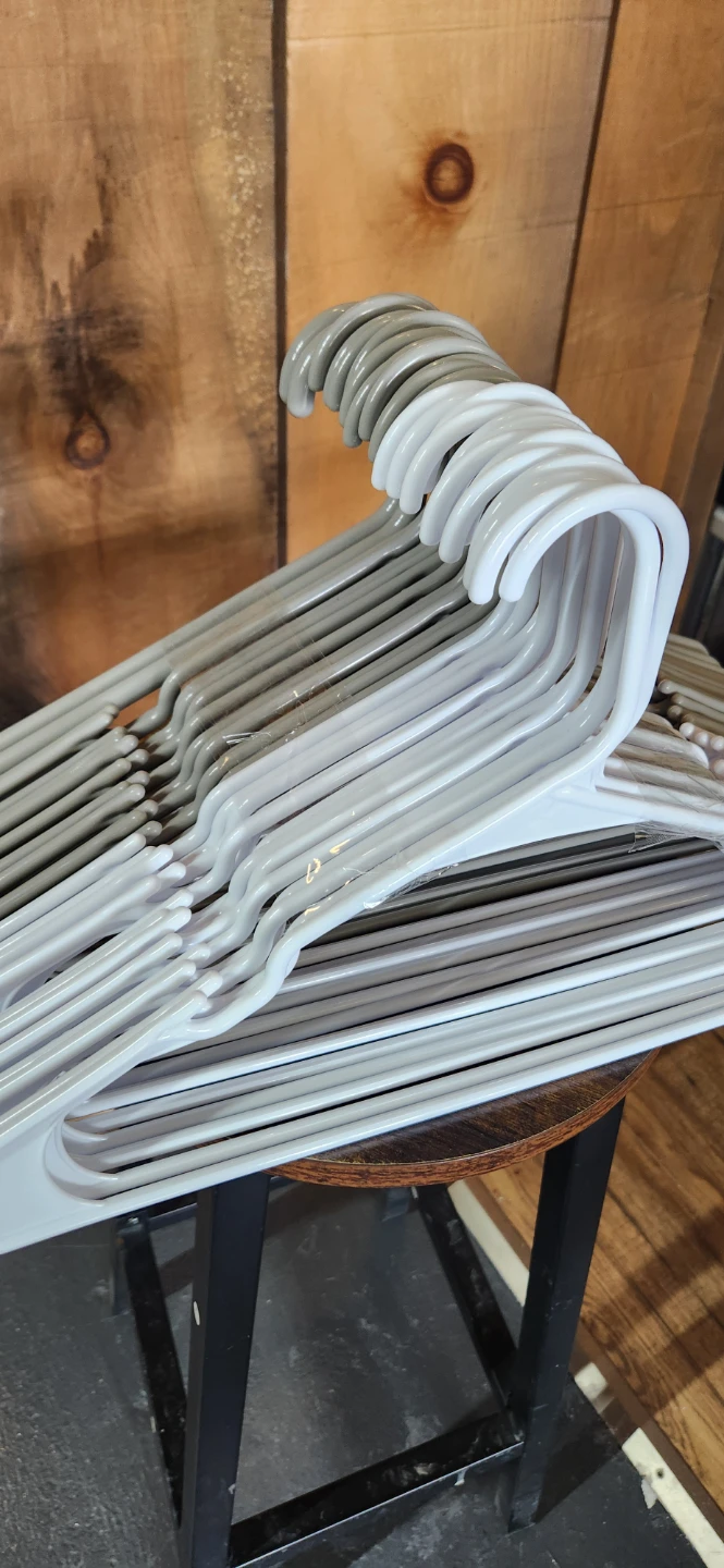 Bulk Plastic Hangers - White and Grey Pack Of 25 - photo 2