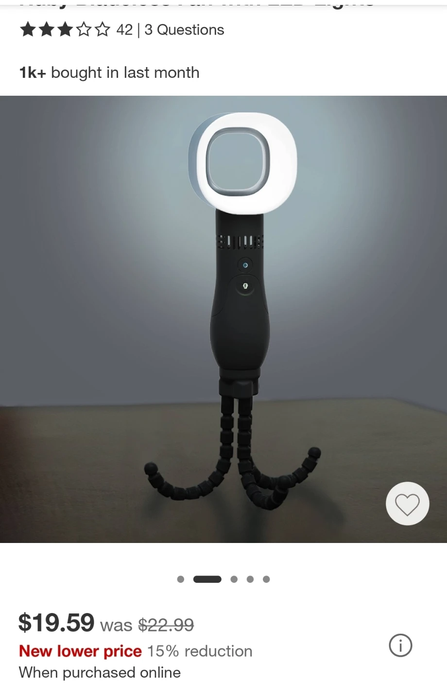 Nuby bladeless fan with flexible tripod - photo 4
