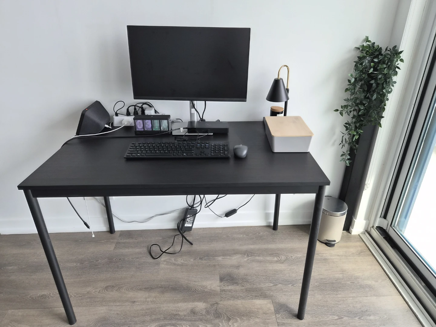 Black IKEA Desk and Chair - photo 4