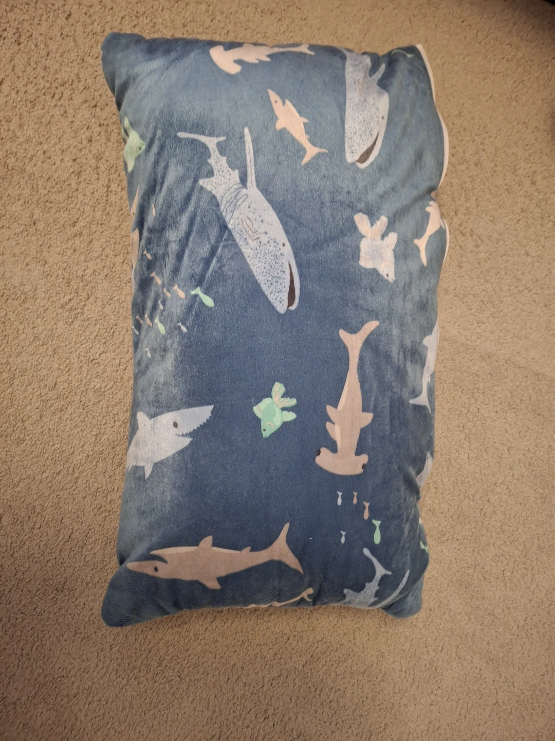 Kid's Sleeping Bag with Shark Print
