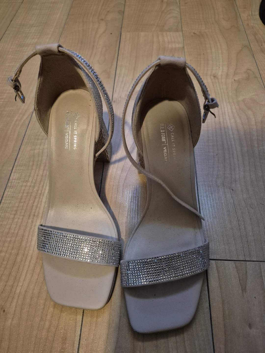 Call It Spring Vegan Rhinestone Block Heel Sandals - photo 2