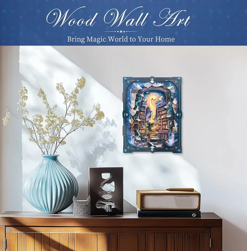Endless Limit 3D Puzzle Wall Art, Witchy,  Spooky Home. 9"x10" - photo 5