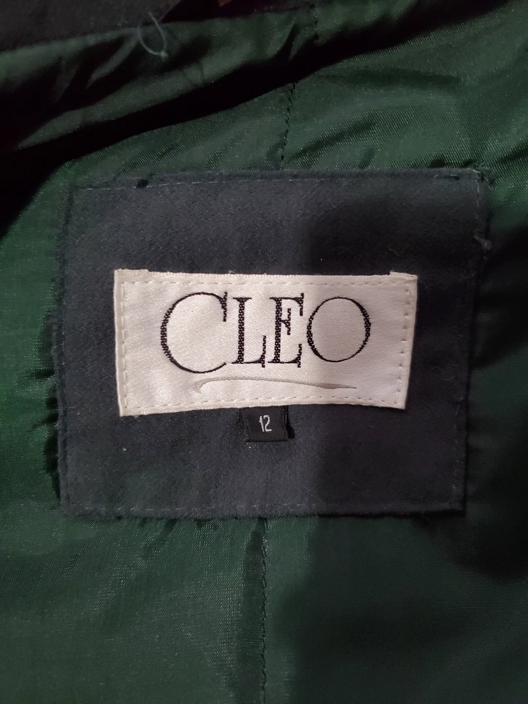 Cleo Women's Dark Green Hooded Coat Size 12 - photo 2