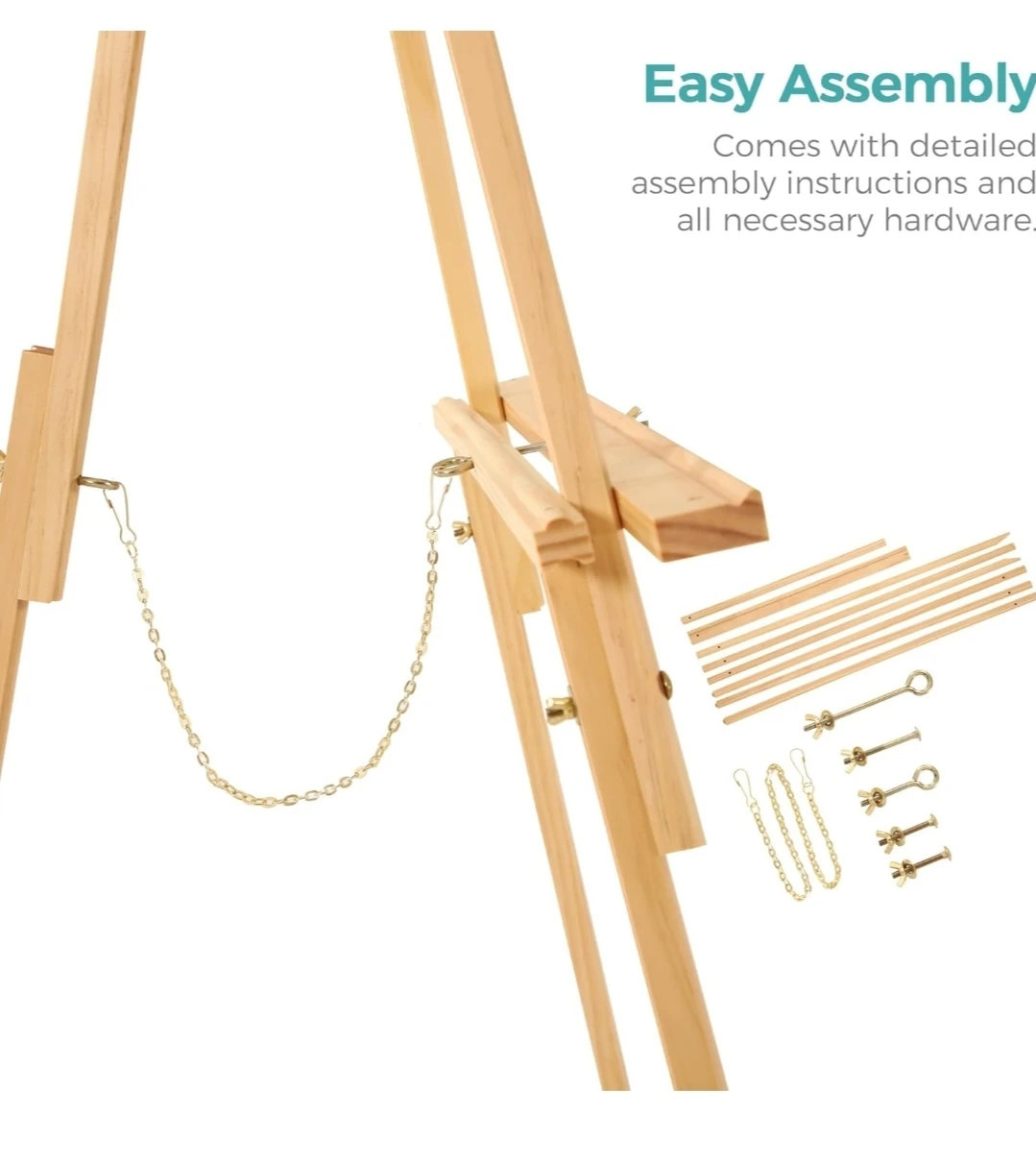 63" Adjustable Wooden Display Easel Stand - photo 4