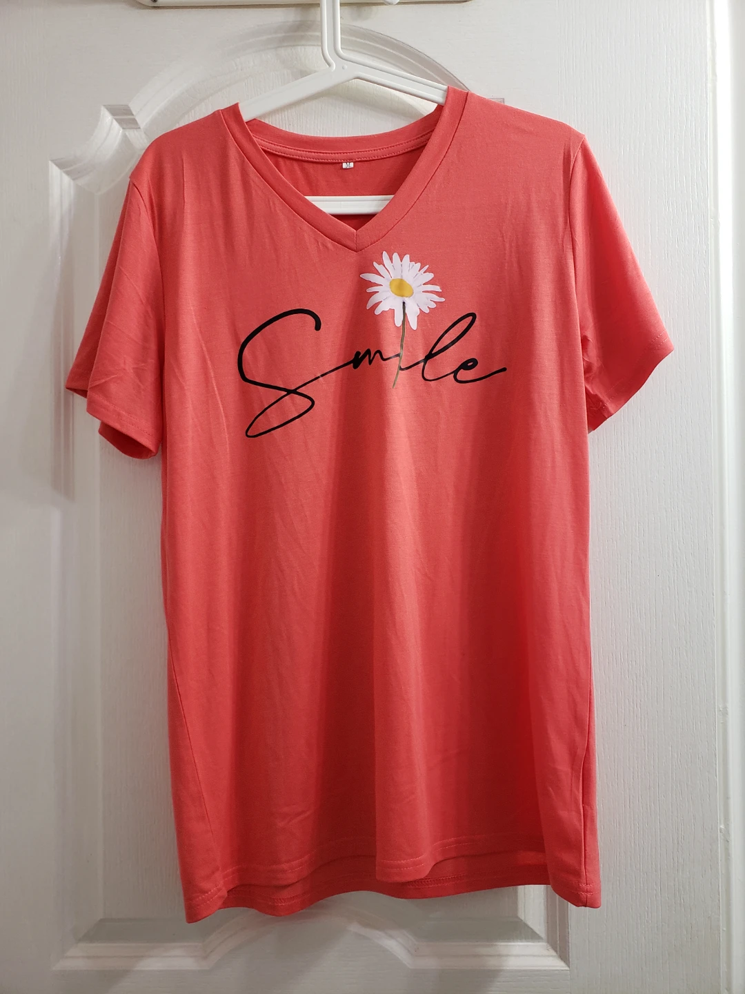 Brandnew Coral V-Neck T-Shirt.medium size
