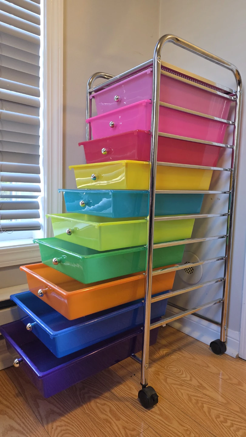 10 Drawer Rolling Storage Cart