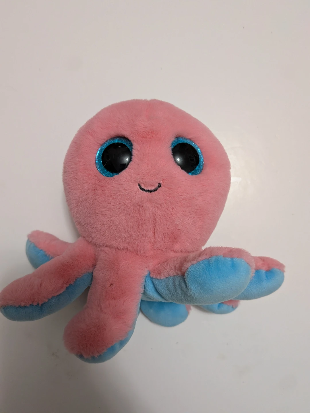 TY Pink and Blue Plush Octopus Toy