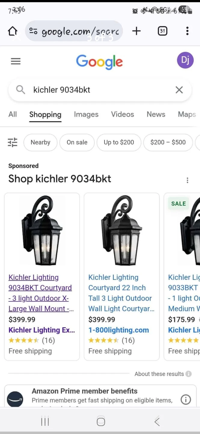 Kichler 9034BKT front lights - photo 3