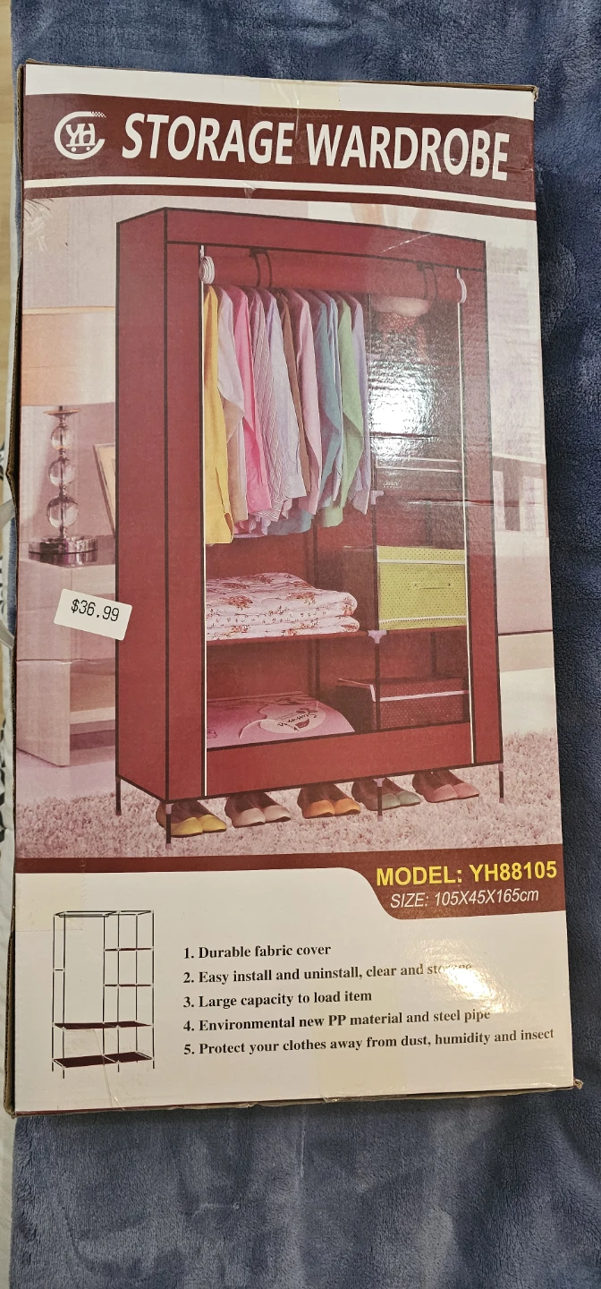 YH Storage Wardrobe Organizer YH88105 - 105x45x165cm