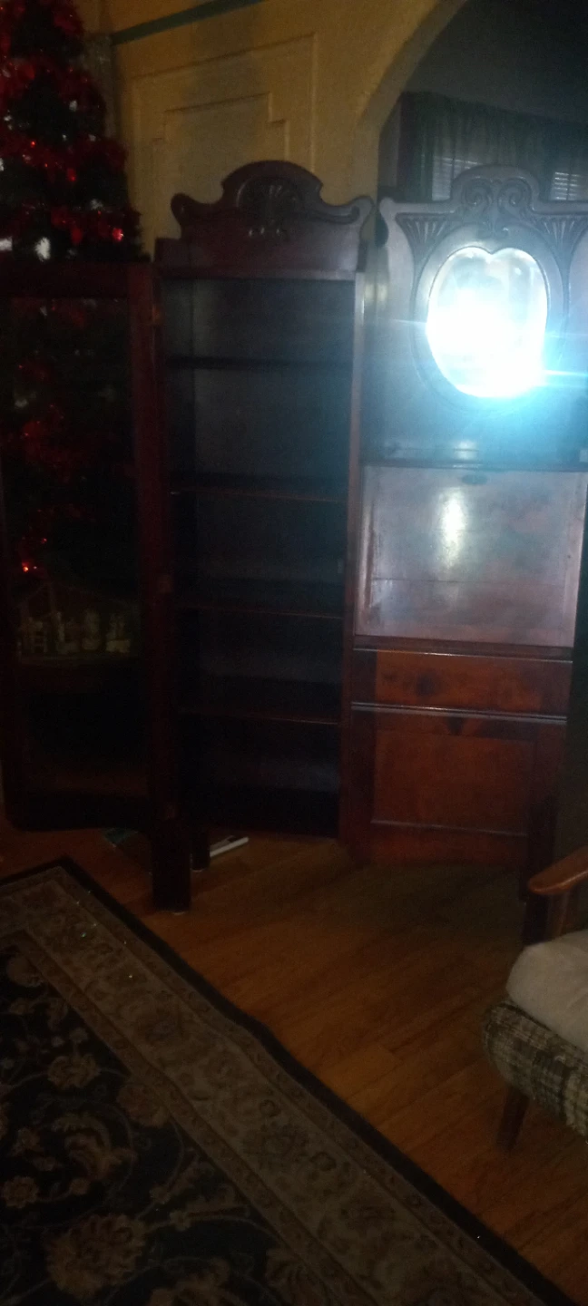 Antique Secretary Desk with Glass Cabinet - photo 4