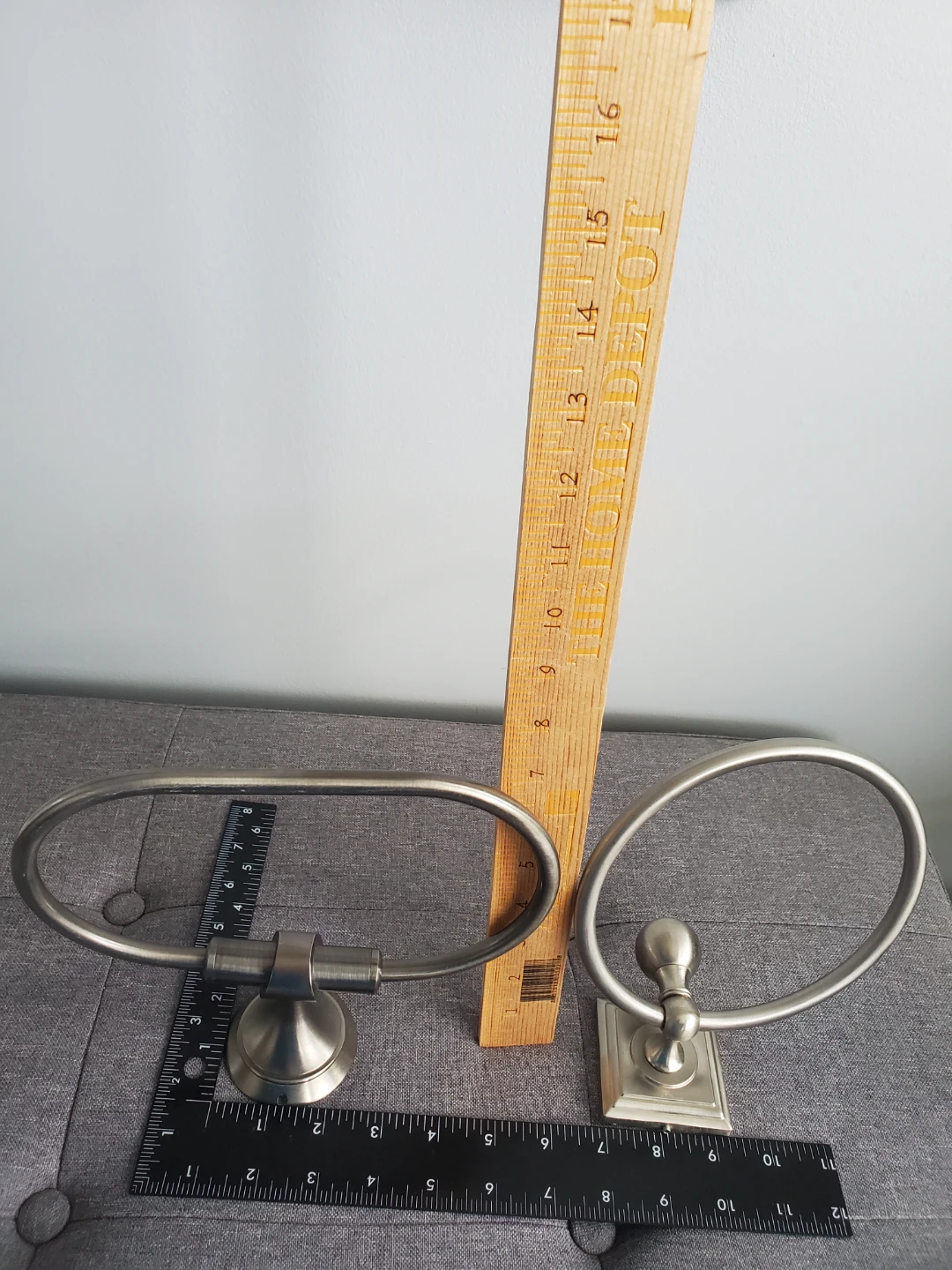 Set of 2 Brushed Nickel Towel Holders - photo 3