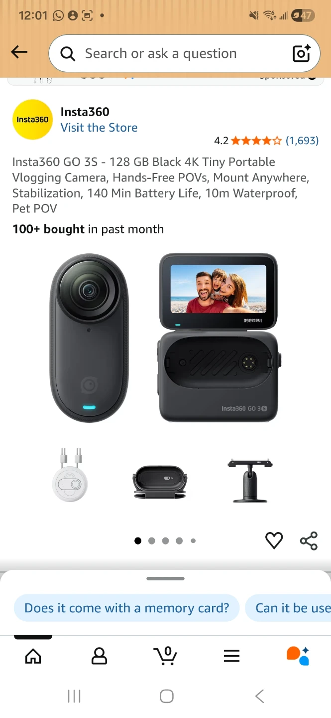 Insta360 GO 3 Action Camera - photo 2