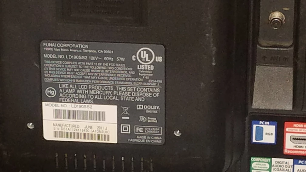 Funai 19" LCD TV in DVD  LD190SS2 - photo 3