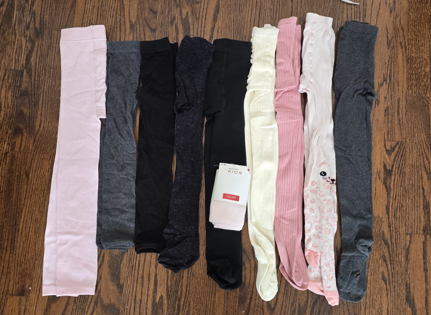 Set of 10 warm Kids Tights - Size from 6-8 Y