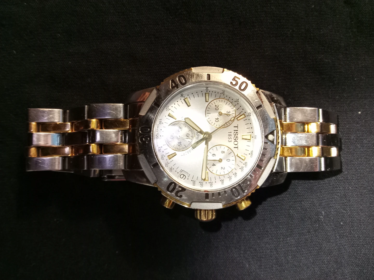 Tissot 1853 Chronograph gold and silver . - photo 5