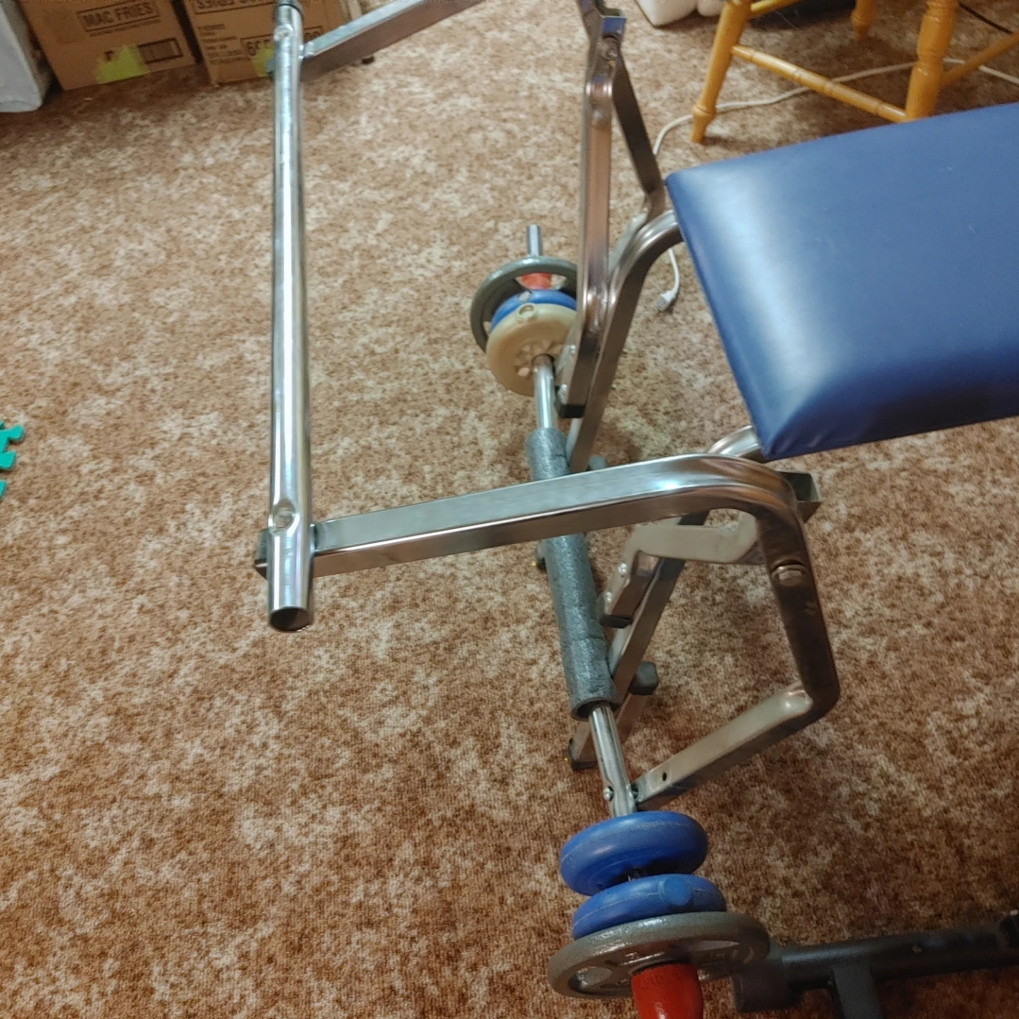 Weight Bench with Barbell and Weights - photo 2