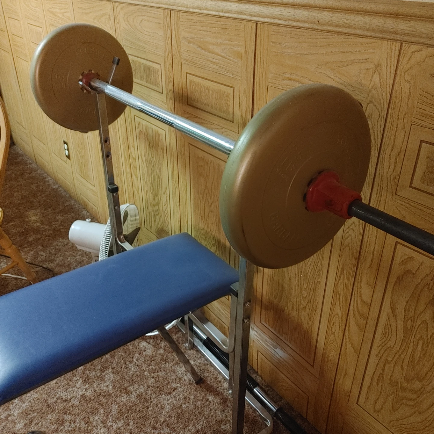 Weight Bench with Barbell and Weights - photo 3