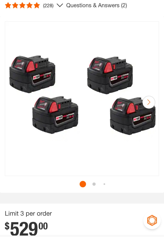 M18 Milwaukee Lithium Power Battery 4 -PACK - photo 2