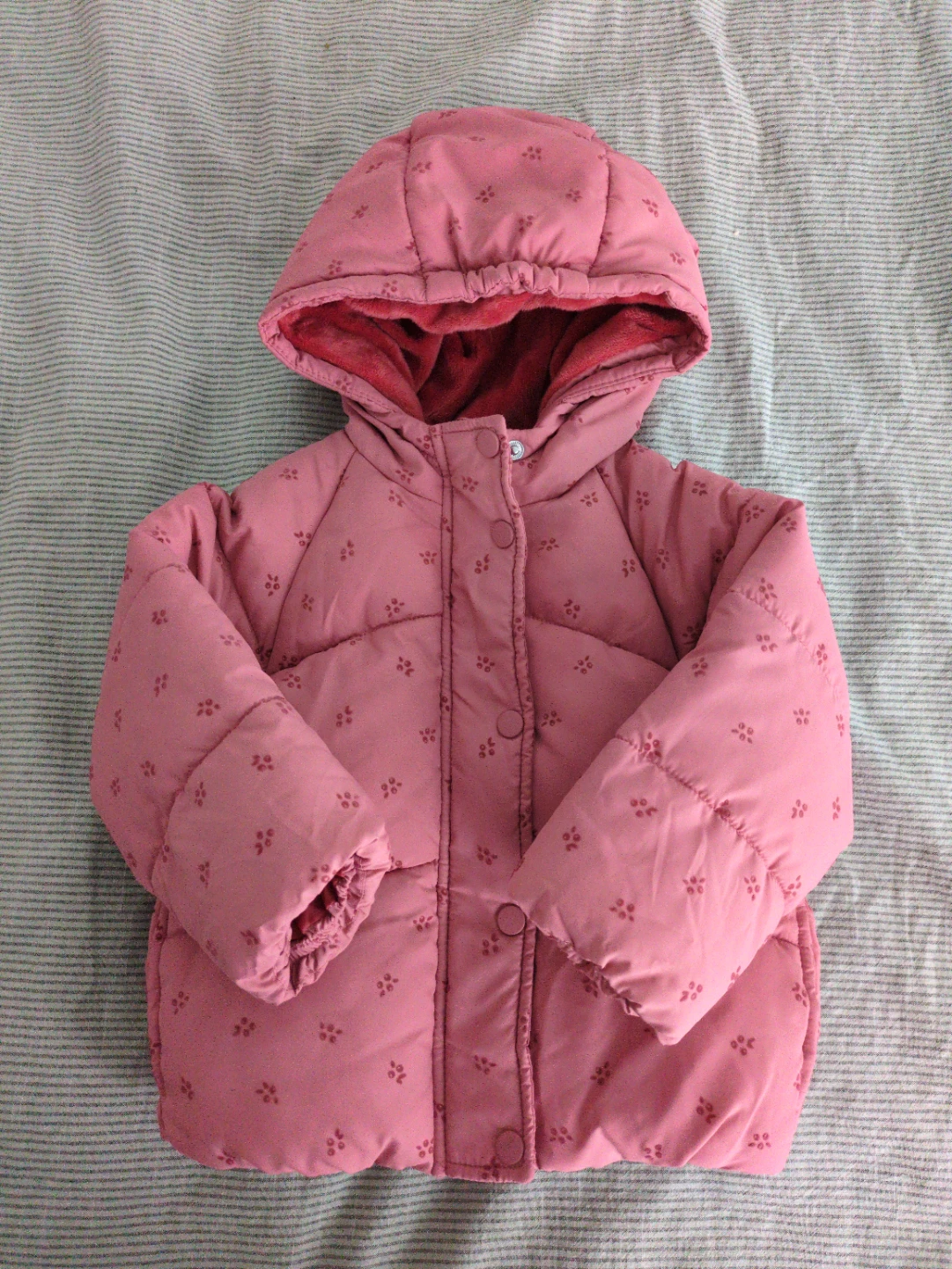 Baby Girl's Pink Puffer Spring/Fall Jacket (12-18months)