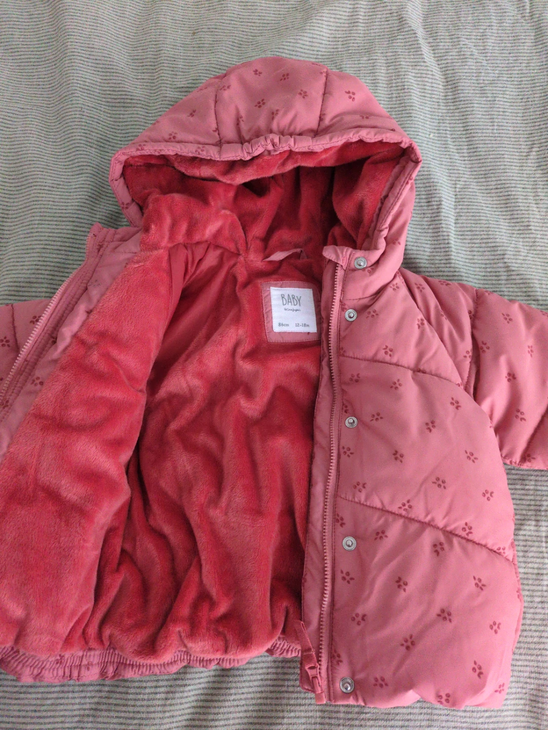 Baby Girl's Pink Puffer Spring/Fall Jacket (12-18months) - photo 2