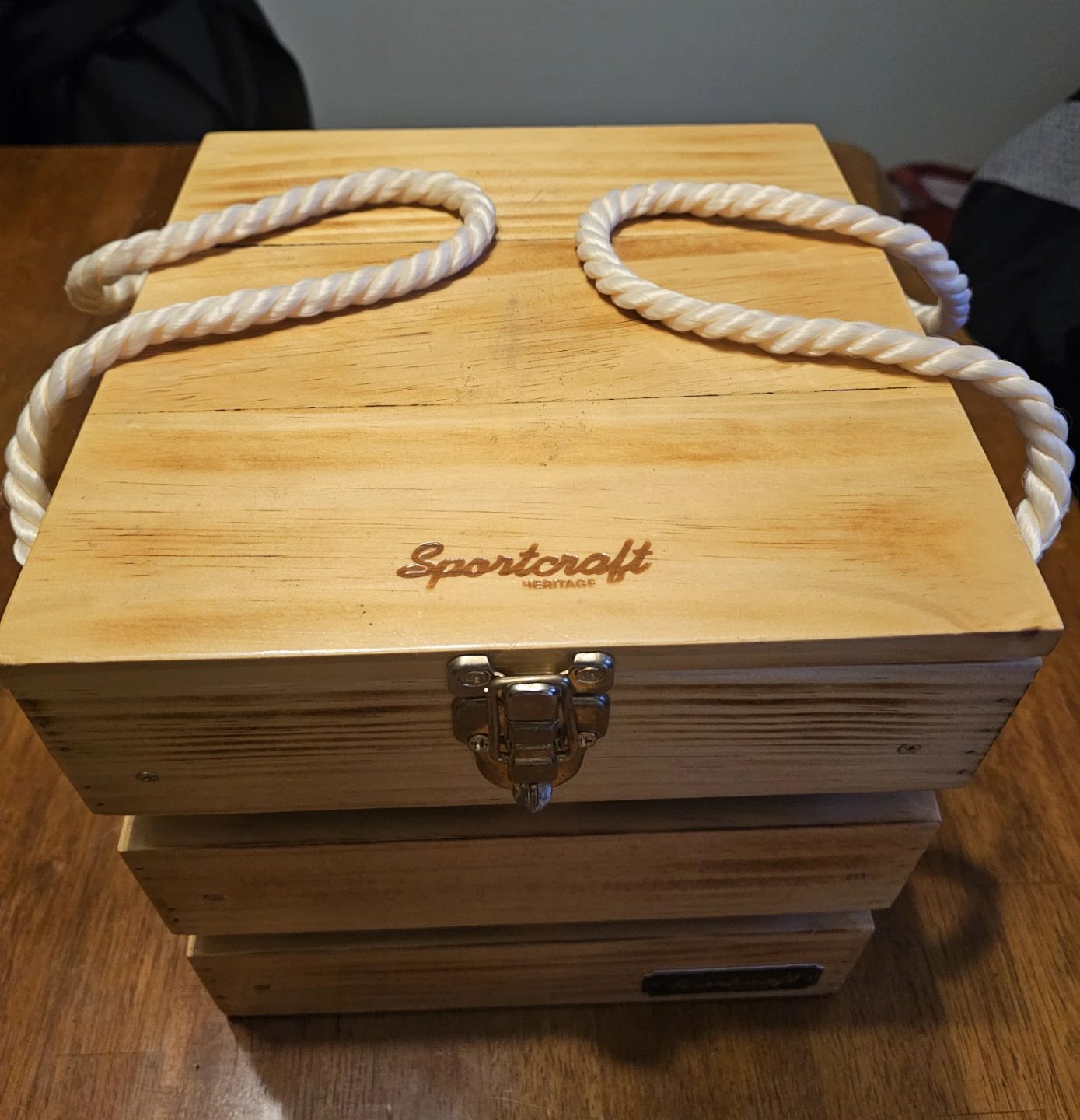 HERITAGE Wooden box Bocce Ball Set with 4 green & 4 red balls - photo 2