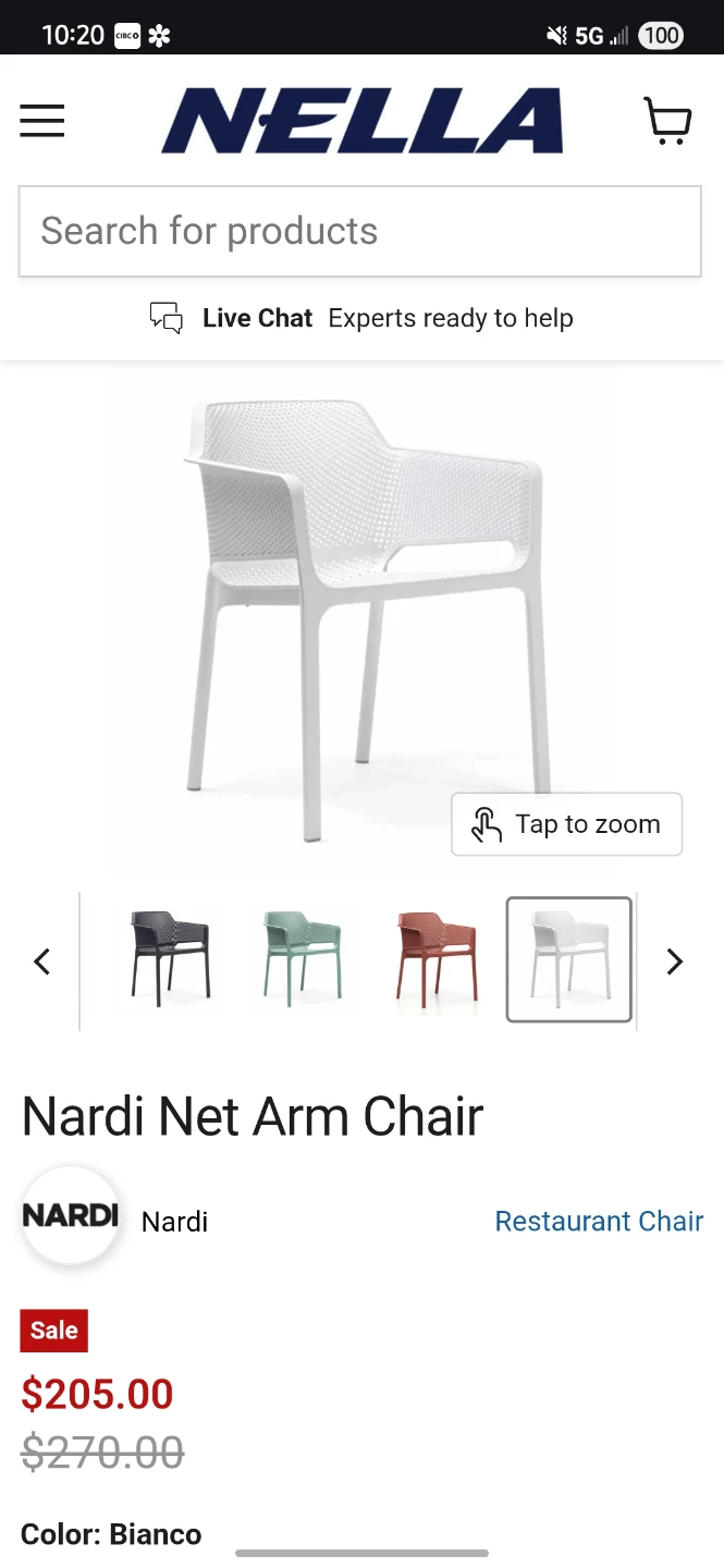 Nardi Net Arm Chairs - White (Set of 4) - photo 3