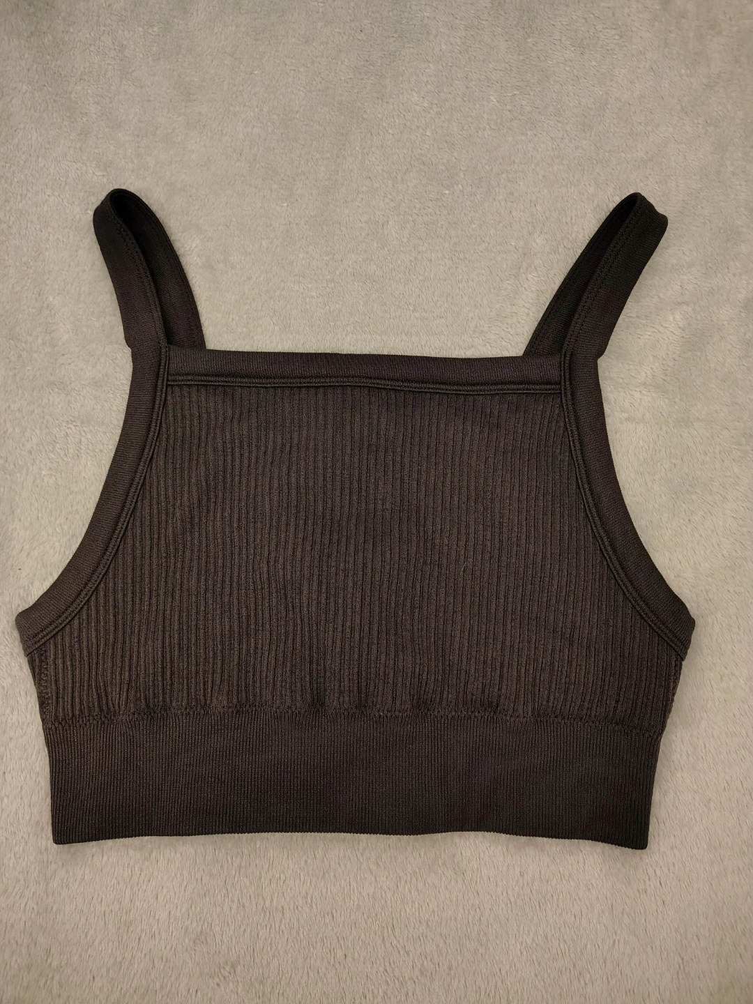 Harlow Ribbed Crop Tank Top - Size S