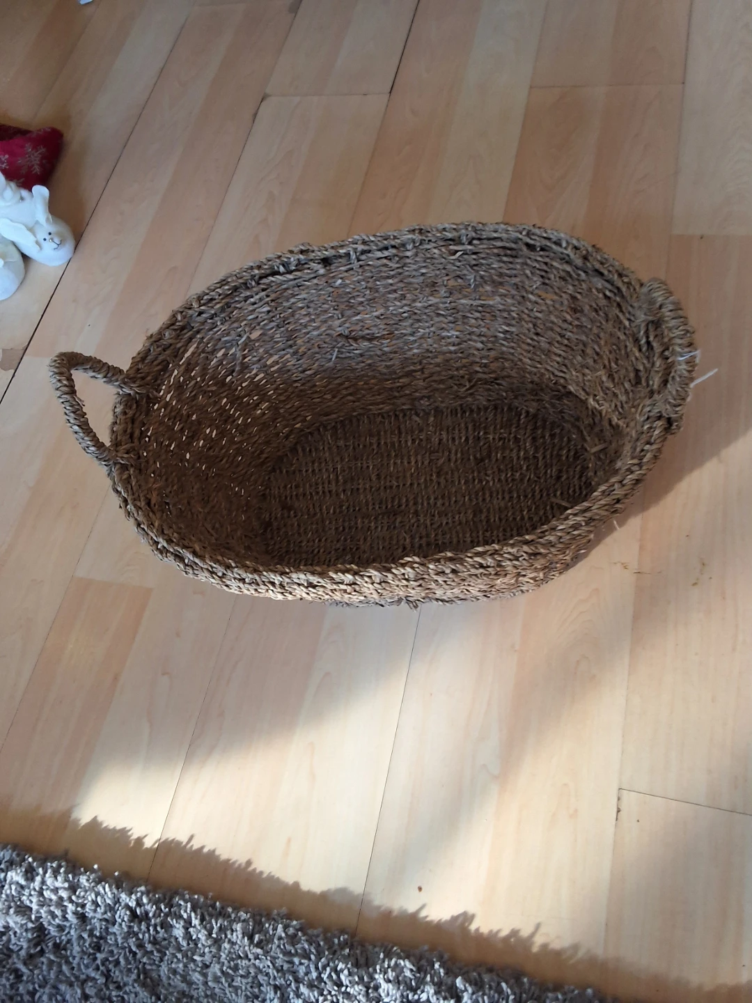 Woven Oval Basket with Handles