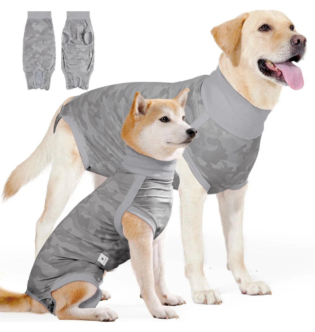 Camouflage Dog Recovery Suit-Size XL