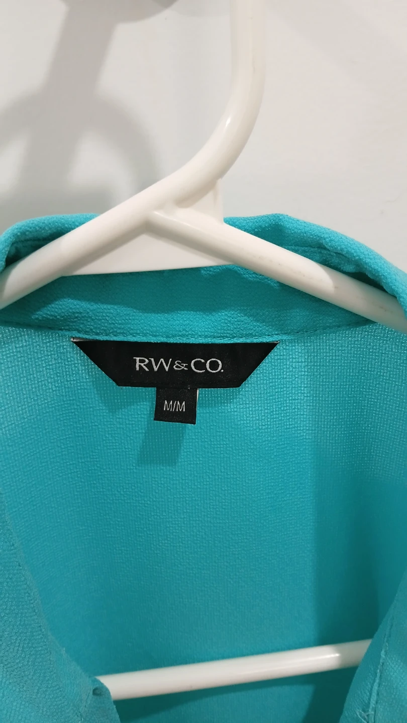 RW & CO. Sleeveless Blouse - Teal - Size M/M