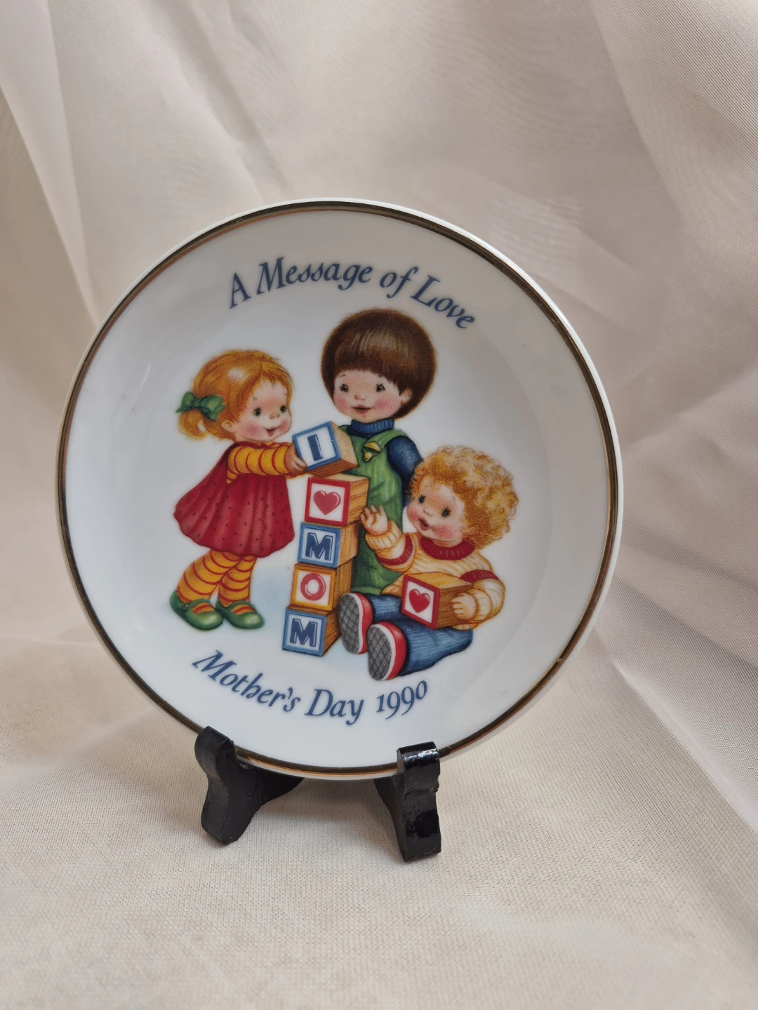 Avon 1990 Message of Love Mothers Day Decorative Porcelain Plate - photo 4