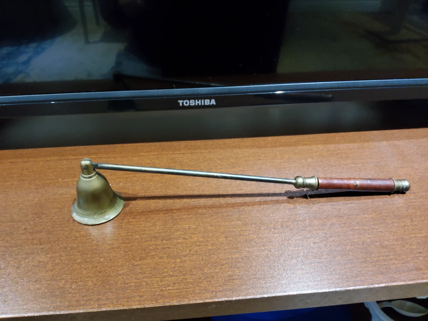 Vintage Candle Snuffer with Wooden Handle