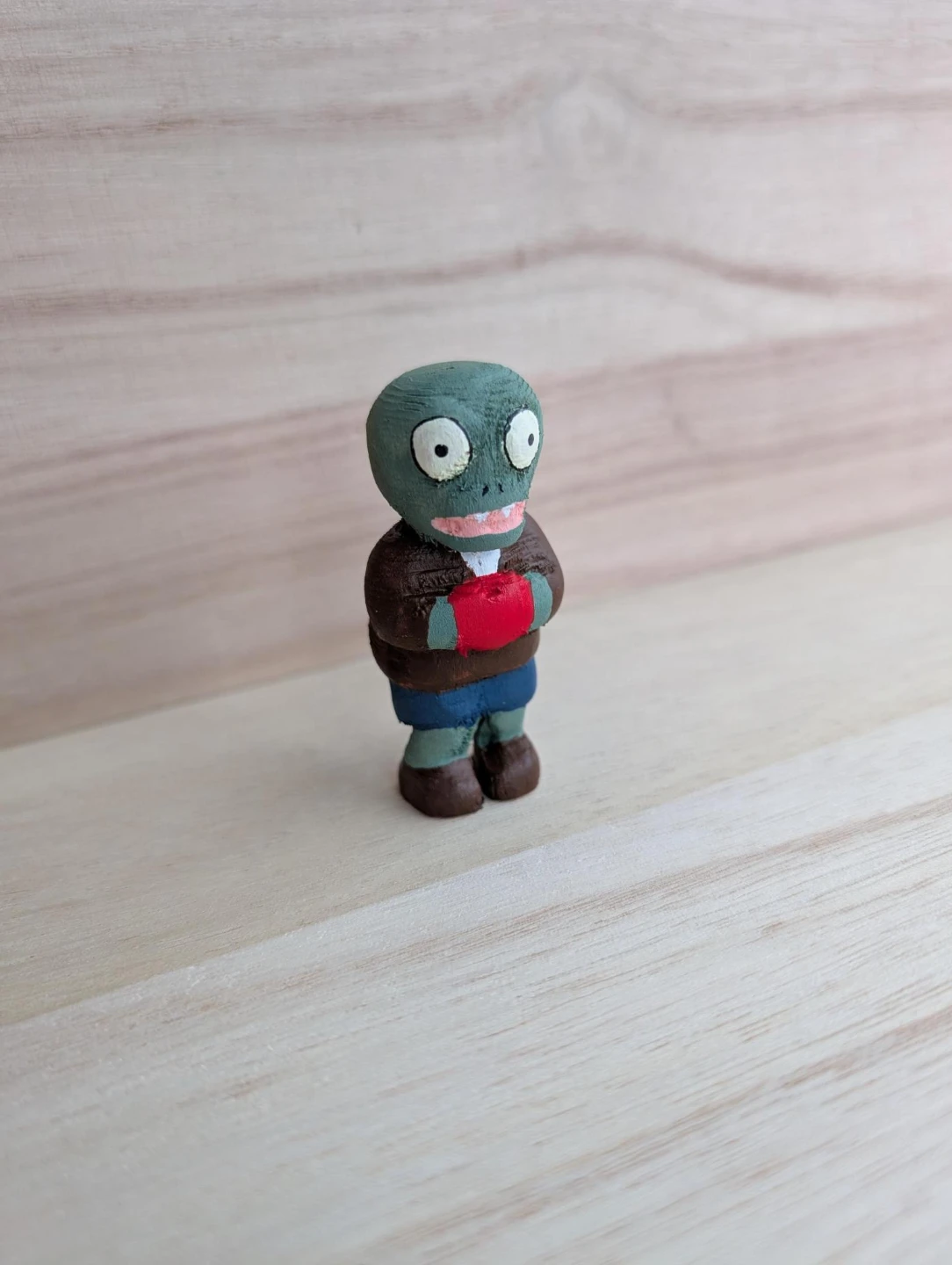 Plants vs. Zombies Wood carving  Zombie Figurine - photo 5