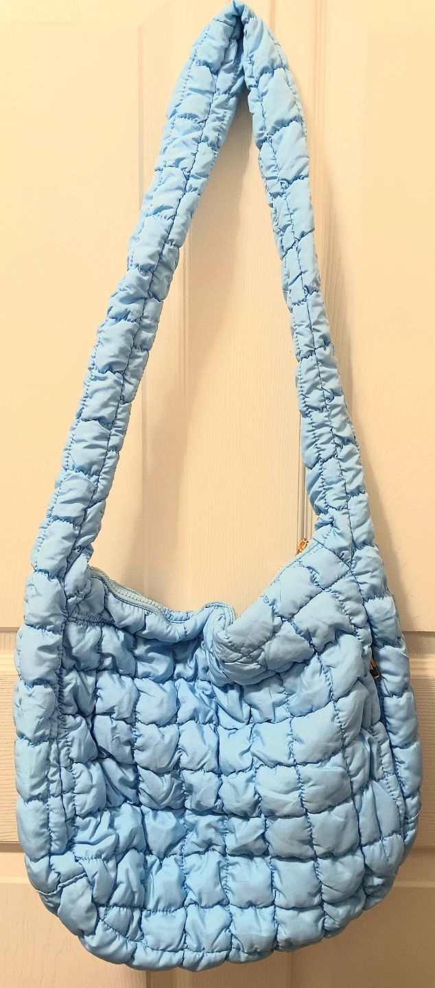 👜Light/Baby Blue Quilted Bag 15" x 11"👜 - photo 2