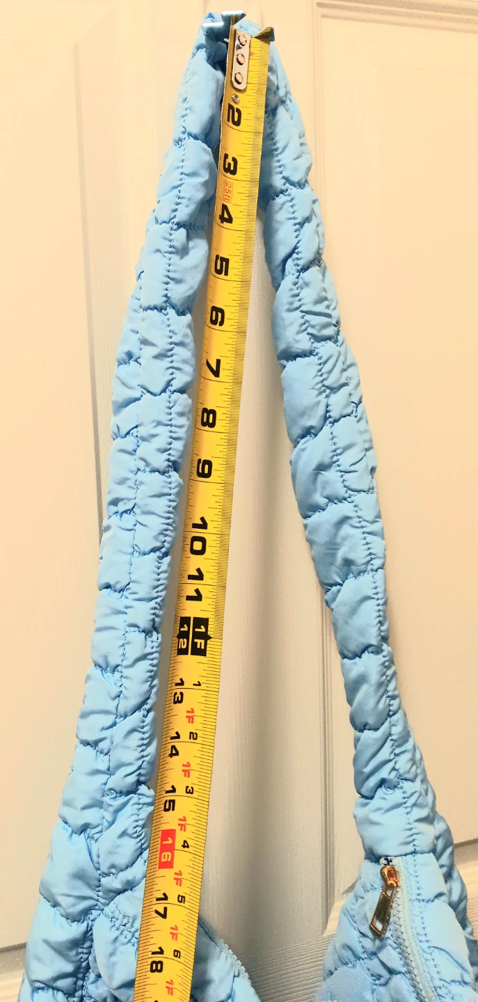 👜Light/Baby Blue Quilted Bag 15" x 11"👜 - photo 3