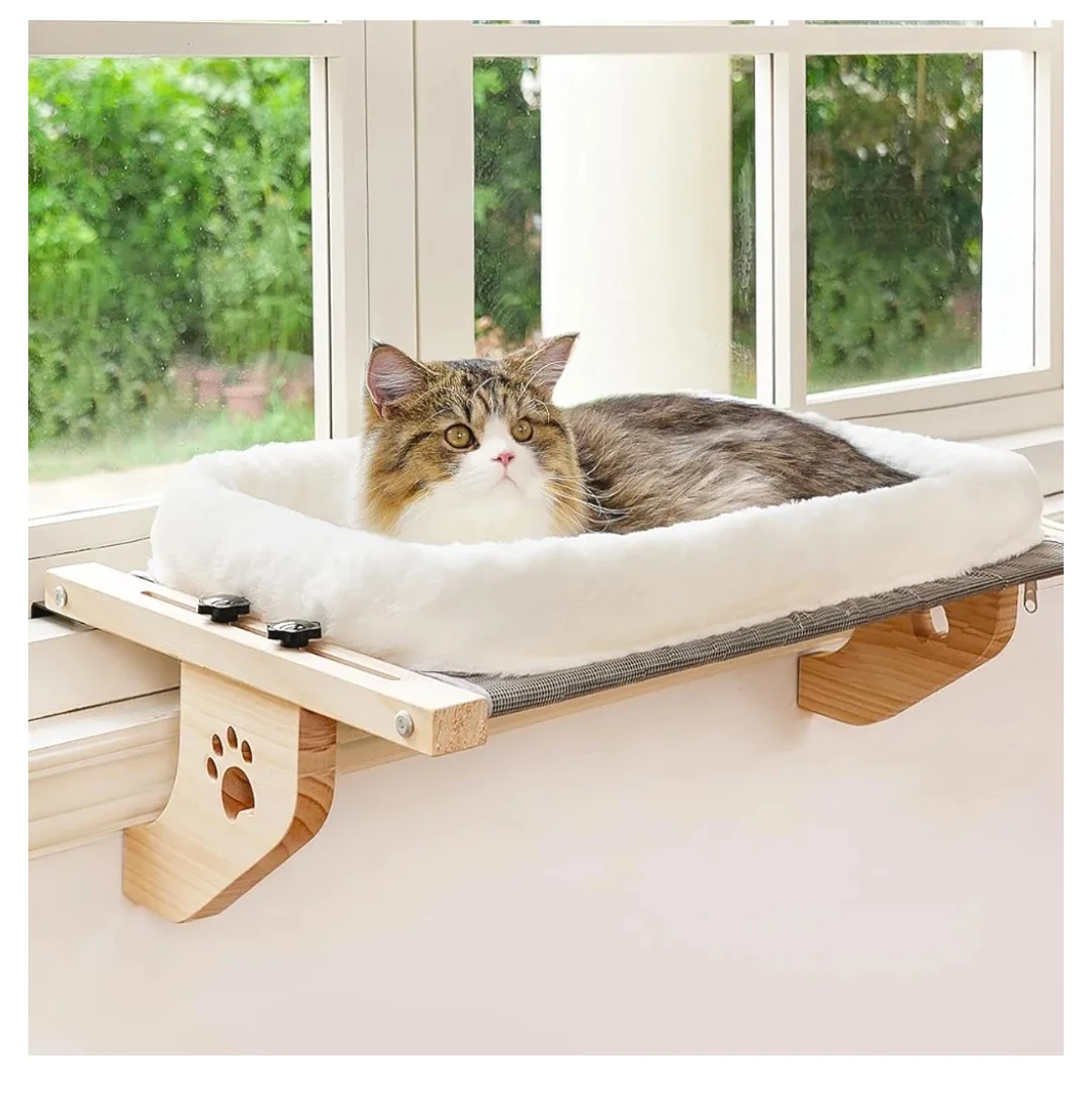AMOSIJOY Cat Windowsill Cushion Bed