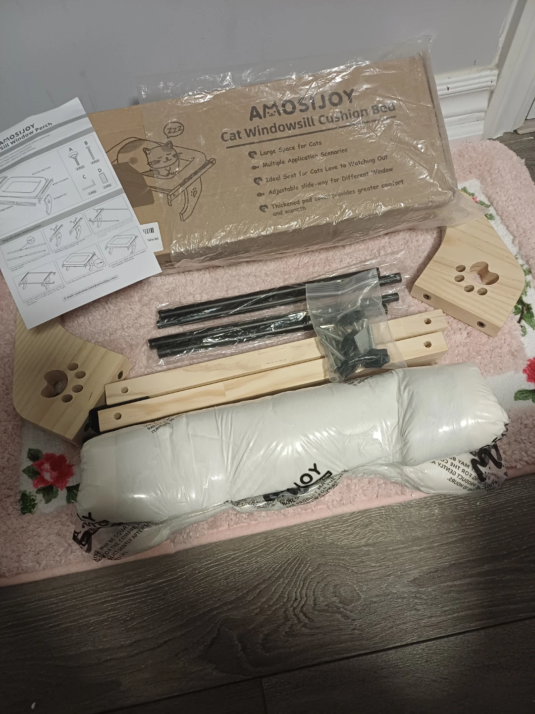 AMOSIJOY Cat Windowsill Cushion Bed - photo 2