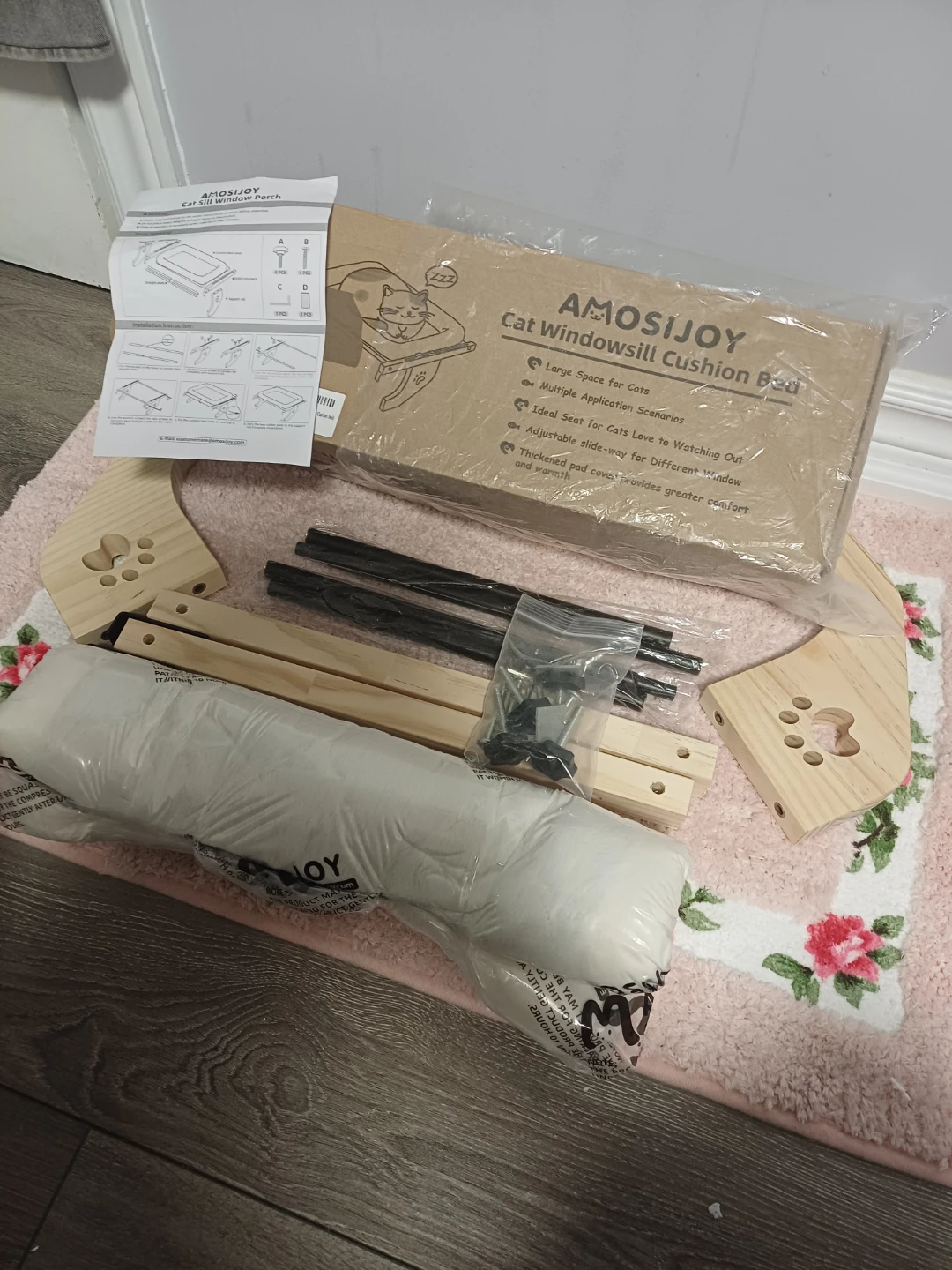 AMOSIJOY Cat Windowsill Cushion Bed - photo 4