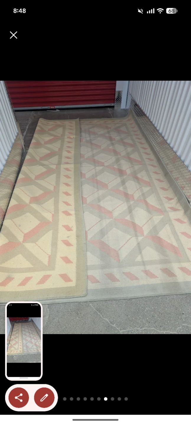 Long Geometric Pattern Runner Rug - photo 2