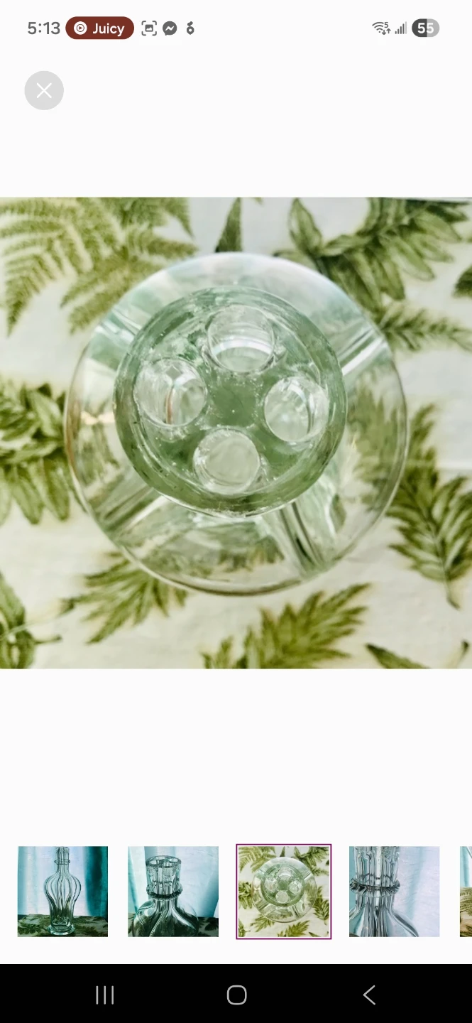 Clear Glass Decorative Bottle Vase - photo 3