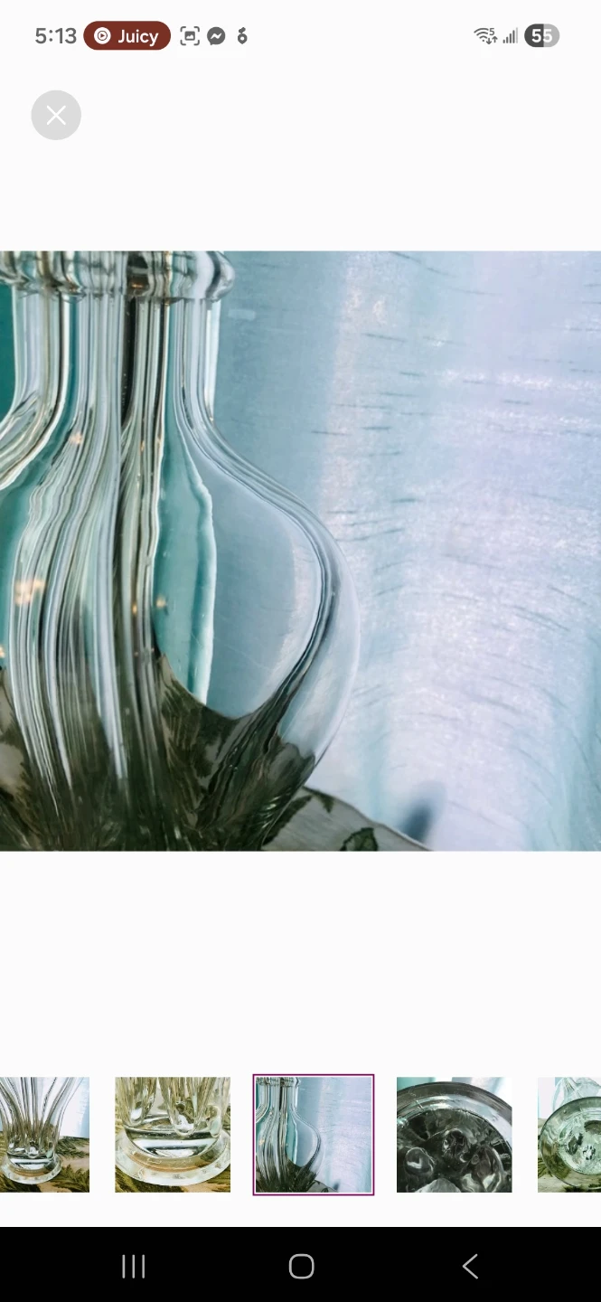 Clear Glass Decorative Bottle Vase - photo 5