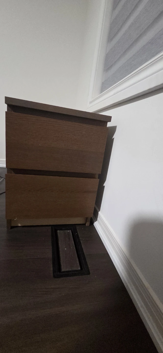 Brown 2-Drawer Filing Cabinet