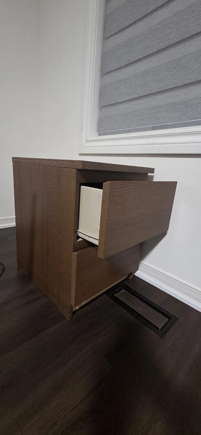 Brown 2-Drawer Filing Cabinet - photo 2