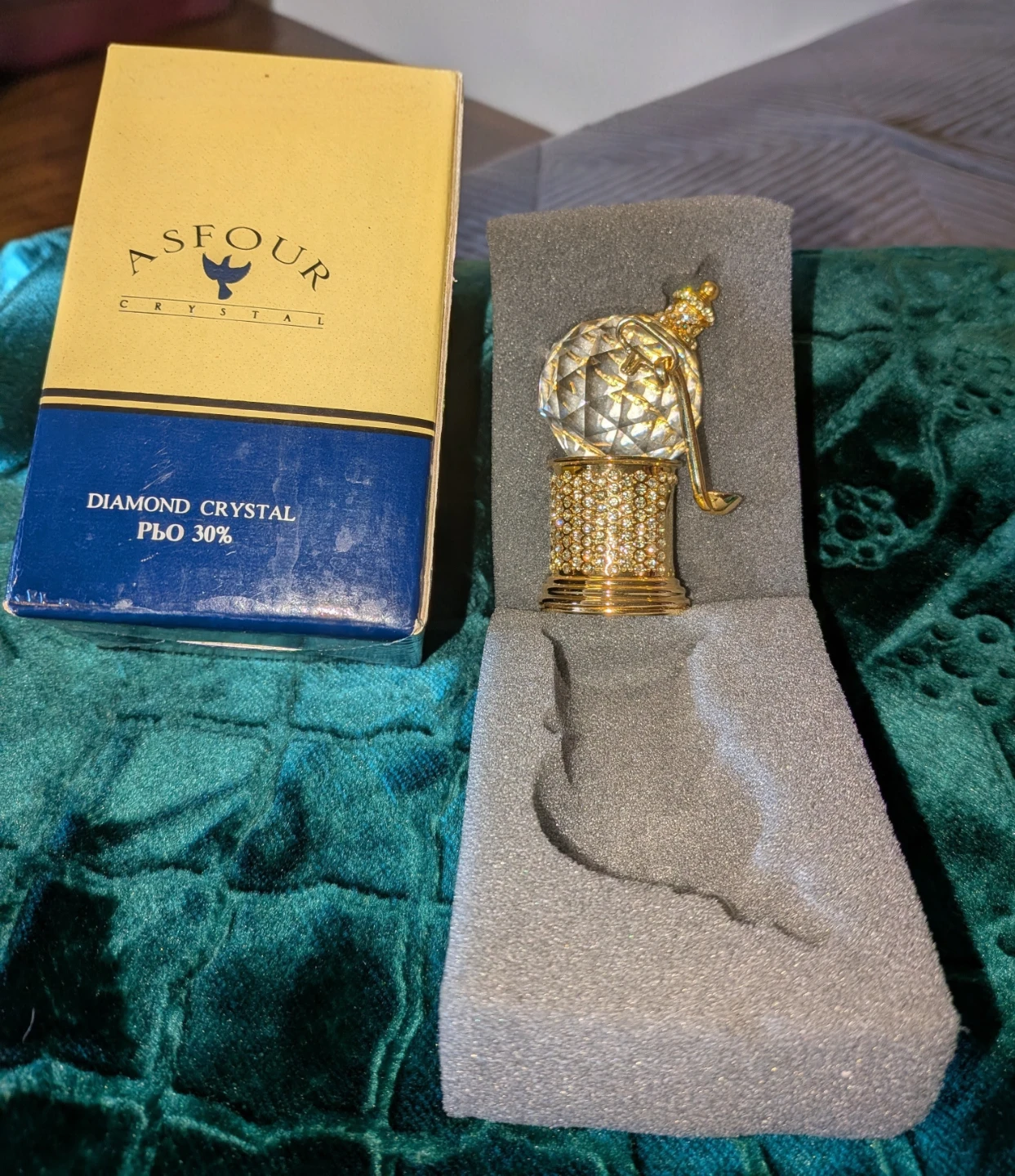 ASFOUR Diamond Crystal Golf Trophy Figurine