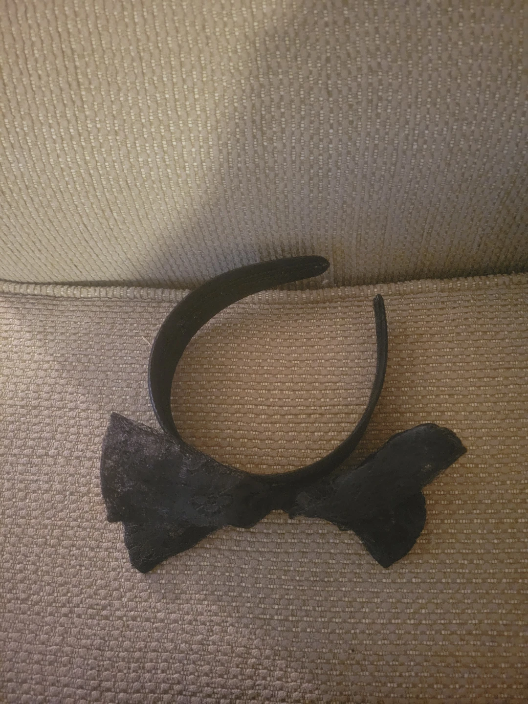Black Lace Bow Headband