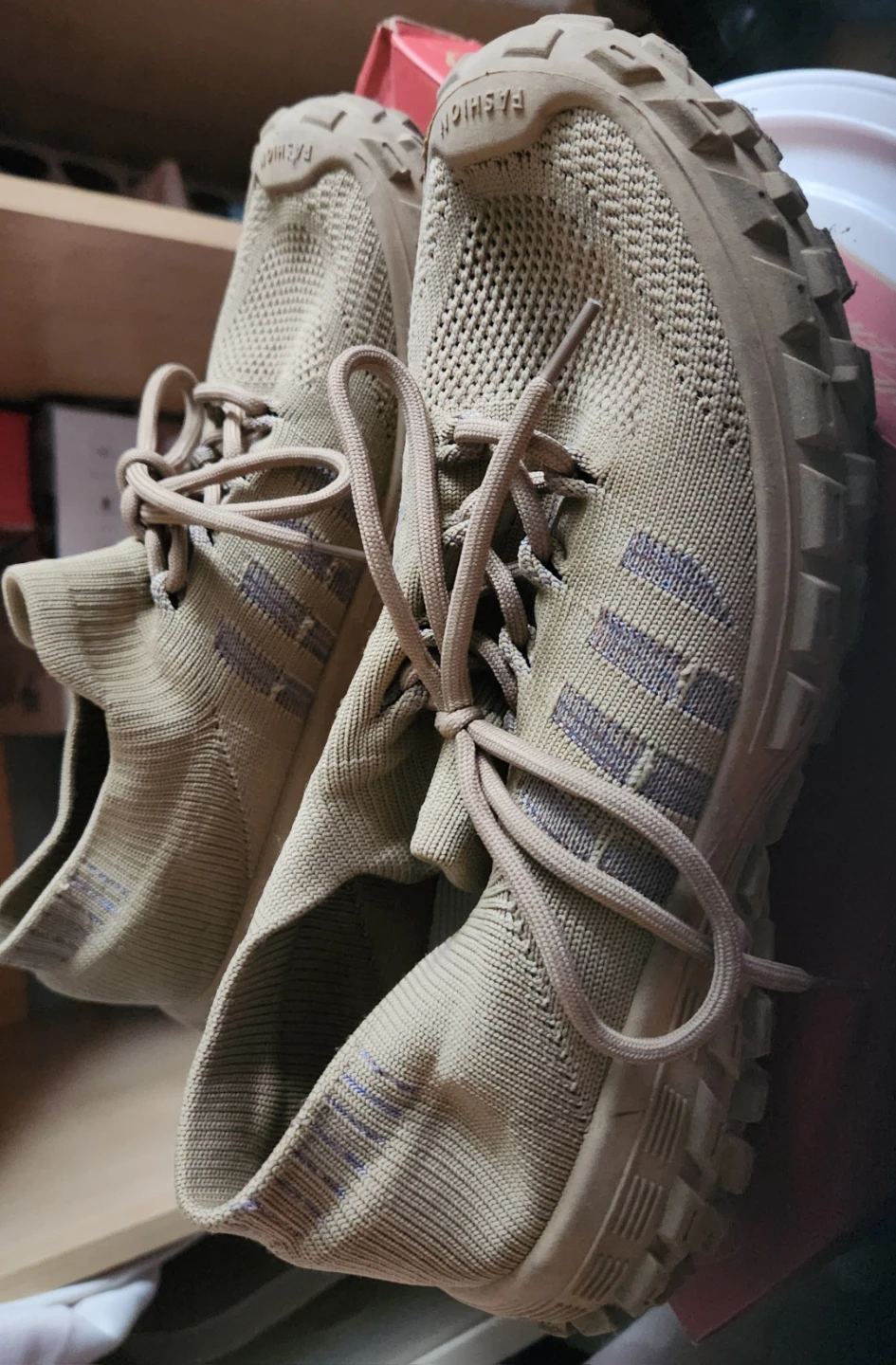 Tan "Fashion" Knit Sneakers - photo 2